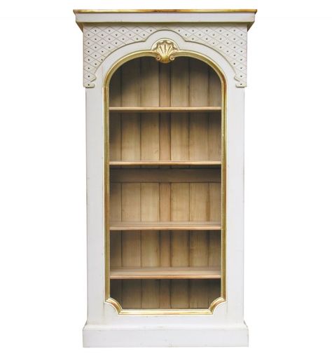 REGENCY BOOKCASE : Bookcases - Custom-made Regency Interior, Shell Sculpture, Regency Furniture, Hand Painted Decor, Refinished Furniture, House Furniture Design, Gold Leaf Painting, Built In Bookcase, Red Lacquer