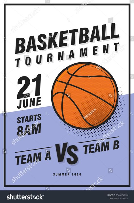 Basketball tournament posters, flyer with basketball ball - template vector design. #Ad , #AD, #posters#flyer#Basketball#tournament Basketball Poster Design, Ball Template, Hand Drawn Logotype, Organize Posters, Basketball Poster, Network Icon, Globe Icon, Bola Basket, Invitation Design Template