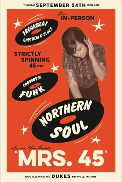 Nashville soul night Northern Soul Poster, Northern Soul, 45 Rpm, Nashville, Movie Posters