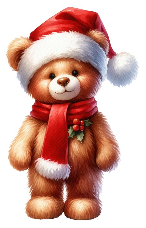 Teddy Bear Clip Art, Png Teddy Bear, Winter Drawings, Teddy Bear Clipart, Cuddly Teddy Bear, Bear Clipart, Christmas Teddy Bear, Art Winter, Christmas Graphics