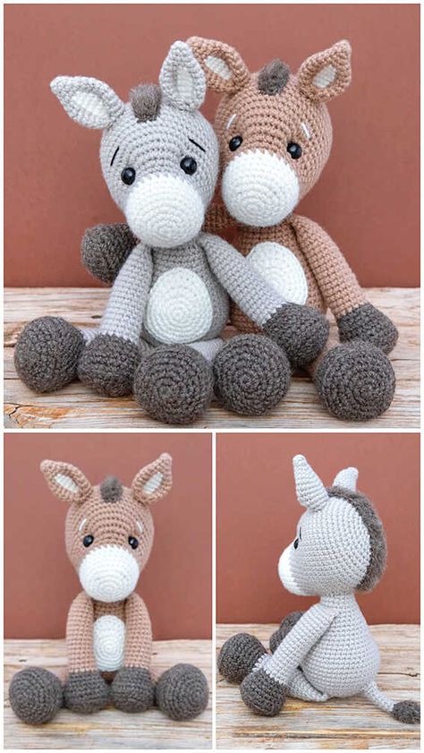 Free Crochet Donkey Patterns, Free Donkey Crochet Pattern, Donkey Amigurumi Free Pattern, Donkey Crochet Pattern Free, Crochet Donkey Free Pattern, Crochet Farm Animals Free Pattern, Crochet Stuffies Free Pattern, Donkey Crochet Pattern, Donkey Amigurumi