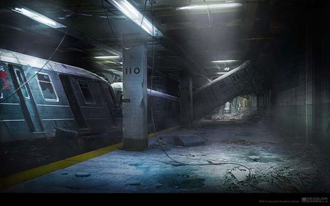 Abandoned Subway, Subway Station, Digital Art Gallery, Best Pictures, Digital Artists, Art Galleries, Art Gallery, Digital Art, Art