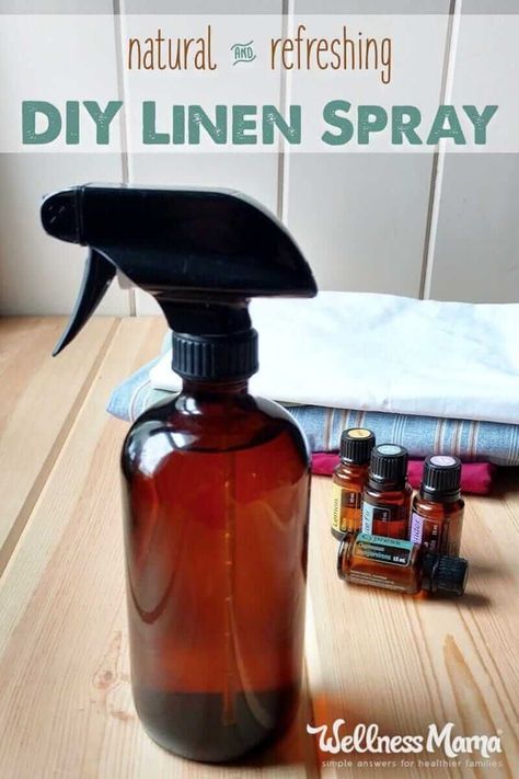 How to Make a Natural Linen Spray (DIY Recipe)  Get that fresh laundry fix anytime with your own natural linen spray made from essential oils and ingredients from around the house. Homemade Linen Spray, Linen Spray Recipe, Linen Spray Essential Oils, Diy Linen Spray, Homemade Essential Oil, Calming Essential Oils, Wellness Mama, Essential Oil Spray, Lavender Spray