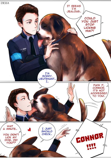 Detroit Become Human Fanart, Detroit: Become Human, Quantic Dream, You Lied To Me, Detroit Become Human Connor, Detroit Being Human, Becoming Human, I Like Dogs, Im Jealous