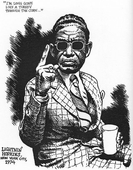 Robert Crumb Art, Fritz The Cat, R Crumb, Lightnin Hopkins, Underground Comix, Robert Crumb, Blues Musicians, Digital Museum, Bd Comics