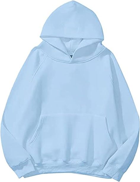 Autumn Shoes Women, Solid Hoodie, Loose Hoodie, Basic Hoodie, Fall Hoodies, Casual Athletic, Blue Sweatshirt, Blue Hoodie, Clothing Essentials