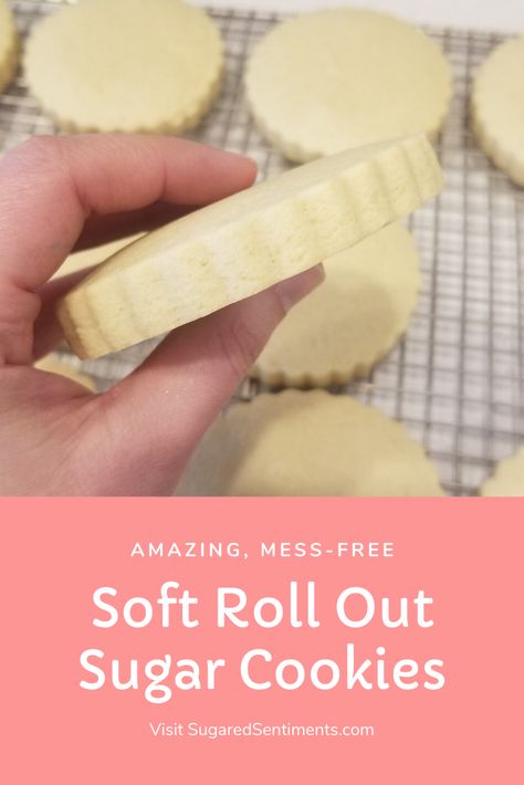 Soft Puffy Sugar Cookies, Fluffy Cut Out Sugar Cookies, Soft Rollout Sugar Cookies, Fluffy Sugar Cookie Recipe Cut Out, Fluffy Soft Sugar Cookies, Soft No Spread Sugar Cookies, Sugar Cookies With Self Rising Flour, Rolled Out Cookies, Thick Sugar Cookies For Decorating