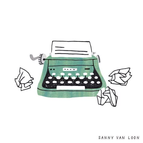 Sanny van Loon on Instagram: “Illustration made for the book 'Creative Flow', written by @jocelyndekwant ⠀ #typewriter #writing #vintagetypewriter #retro…” Typewriter Writing, Spot Illustration, Zestaw Ikon, Posca Art, Instagram Illustration, Illustration Styles, Sanya, Vintage Typewriters, Art And Illustration