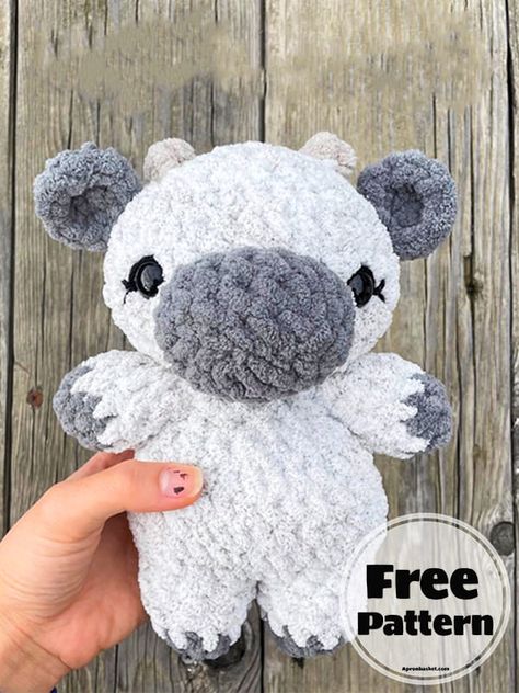 Super Soft Free PDF Crochet Cow Pattern Crochet Plushie Cow Pattern Free, Easy Plushie Crochet Pattern, Chunky Plush Crochet, Crocheted Plushies Pattern, Fuzzy Cow Crochet Pattern, Crochet Projects Cow, Chunky Yarn Crochet Plush, Crochet Cow Stuffed Animal Free Pattern, Unique Crochet Stuffed Animals