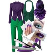 Joker Halloween Costumes Female Diy, Diy Female Joker Costume, Joker Diy Costume, Female Riddler, Female Joker Costume, Costume Joker, Female Joker, Joker Halloween, Joker Costume