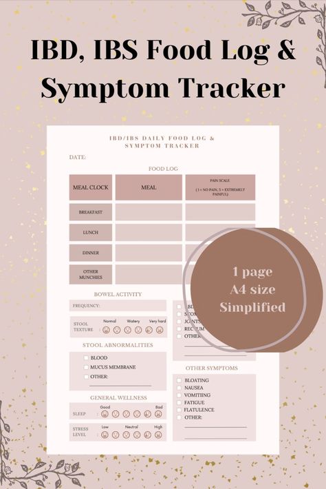 Discover freedom from the challenges of managing Irritable Bowel Disease (IBD) and Irritable Bowel Syndrome (IBS) with our digital IBD/IBS Food Log and Symptom Tracker curated by an IBD patient herself! Tailored for your convenience, this intuitive template simplifies the intricate task of monitoring your diet and symptoms. Effortlessly log your meals and track symptoms with precision, enabling you to identify patterns and triggers easily. Ibd Symptoms, Medical Binder Printables, Irritable Bowel Disease, Ibs Diet, Medical Binder, Ibs Recipes, Pain Scale, Nerve Health, Symptom Tracker