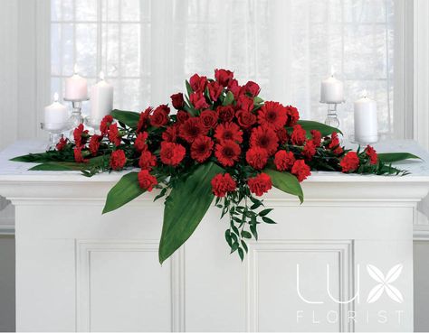 Large Altar Flower Arrangements Red Roses, Find and save Top 10 Altar Flower  Arrangements Ideas Wedding Flower Arrangements Church, Alter Arrangements, Altar Flowers Wedding, Ceremony Arrangements, Wedding Alters, Altar Arrangement, Altar Flowers, Large Flower Arrangements, Church Wedding Decorations