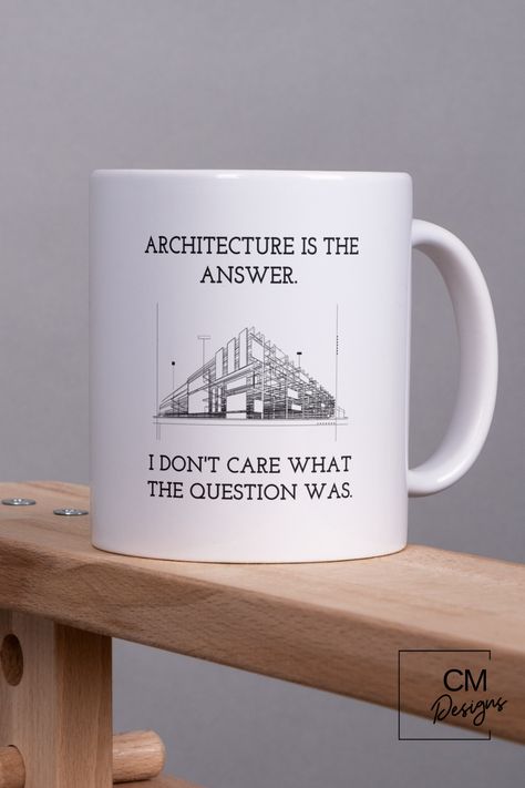 Architect Mug Design, Gifts For Architects, Architect Student Life, Architecture Gifts, Architect Student, Gifts For Your Boss, Architect Gift, Gift For Architect, Graphics Design Ideas