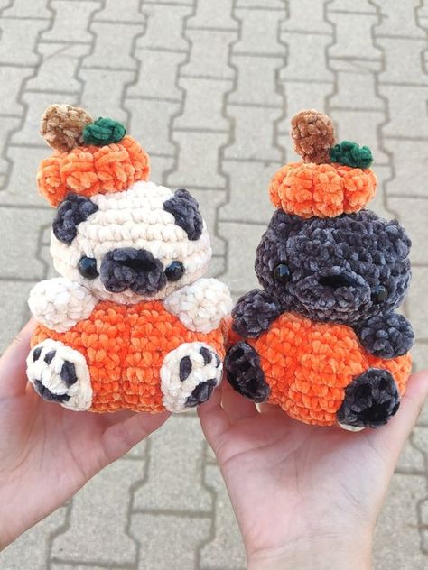 Halloween Pumpkin Pug Plush: Handmade Crochet | Stuffed Animal Pug Dog in a Pumpkin Costume Plushie 2023 Crochet toys patterns free amigurumi #crochettoyspatternsfreeamigurumi #crochet #crochettoy #crochetpattern #crochetpatterns 1.353 Toys Quotes, Pug Plush, Plush Crochet Pattern, Halloween Pug, Crochet Pour Halloween, Unique Tools, Crochet Mignon, Crochet Fall, Pumpkin Costume