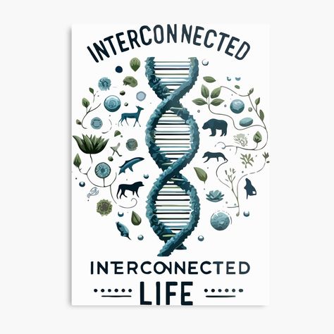 Get my art printed on awesome products. Support me at Redbubble #RBandME: https://www.redbubble.com/i/metal-print/Interconnected-Life-DNA-Illustration-Artwork-by-FarBeyound/159808627.0JXQP?asc=u Dna Aesthetic, Dna Illustration, Lab Aesthetic, Dna Artwork, Dna Art, Science Background, Illustration Artwork, A Metal, Metal Prints