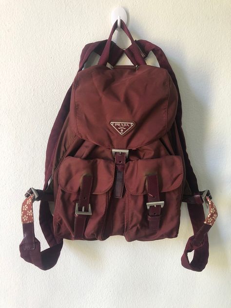 Louis Vuitton Rucksack, Daily Backpack, Skull Handbags, Maroon Colour, Prada Mini, Nike Backpack, Backpack Vintage, Aesthetic Backpack, Unique Backpacks