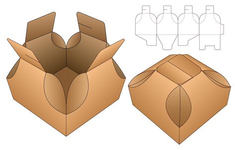 Packaging Nets, Packaging Die Cut, Packaging Template Design, Folding Origami, Packaging Template, Vector Food, Creative Box, Gift Box Template, Food Business