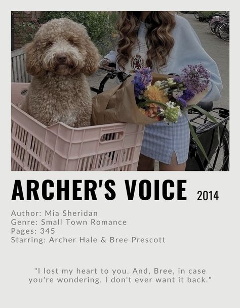 Archers Voice Fan Art, Archer Hale, Bree Prescott, Archers Voice, Archer's Voice, Book Polaroid, Mia Sheridan, Poster Book, Small Town Romance