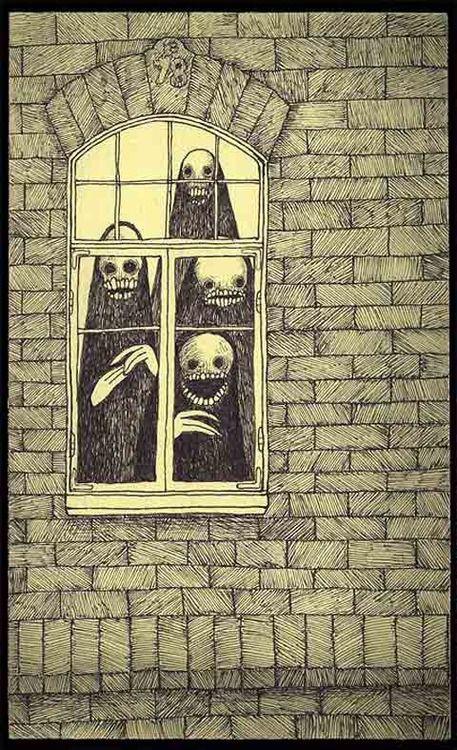 John Kenn Nightmare Drawing, Don Kenn, Horror Vibes, John Kenn, Arte Occulta, Arte Peculiar, Monster Drawing, Face Illustration, 다크 판타지