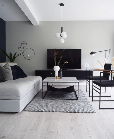 Monochrome Living, Monochrome Living Room, 3 Piece Living Room Set, Modern Rustic Living Room, Mid Century Living Room, Mid Century Modern Living Room, Living Room Decor Apartment, Room Interior Design, Living Room Grey