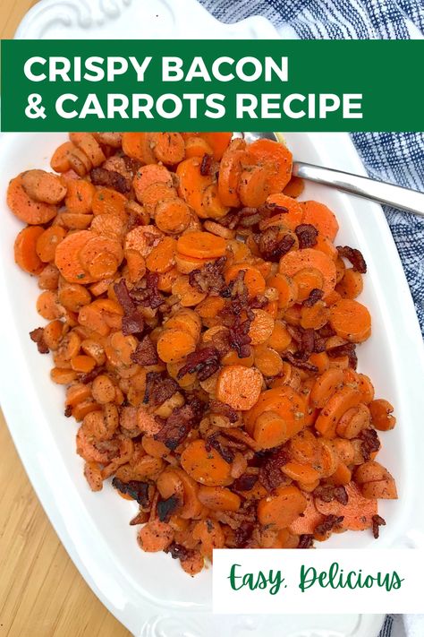 This Bacon Carrots Recipe is sweet, salty, smokey, creamy, crunchy, and all together DELICIOUS. I mean, can you go wrong with bacon? That's right, carrots are sauteed in beautiful bacon fat and a touch of honey, coriander, and garlic. #carrots #carrotrecipes #sidedishes #veggiesides Brazilian Picanha Recipe, Carrot Bacon Recipe, Beef Stew Stove, Turkey Bacon Breakfast, Bacon Carrots, Carrot Bacon, Beef Stew Stove Top, Garlic Carrots, Sweet Carrots