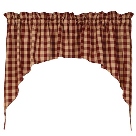 The Country House Online Store Cozy Curtains, Curtain Swag, Texture Shading, Window Swags, Primitive Curtains, Swag Curtains, Small Window Curtains, Burlap Curtains, Curtain Valance