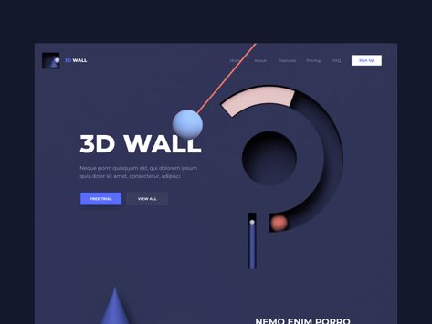 Great work from a designer in the Dribbble community; your best resource to discover and connect with designers worldwide. 3d Landing Page, 3d Web Design, Boo Party, Interaktives Design, Colors Illustration, Web Design Quotes, Ui Design Trends, Best Website Design, Modern Website Design