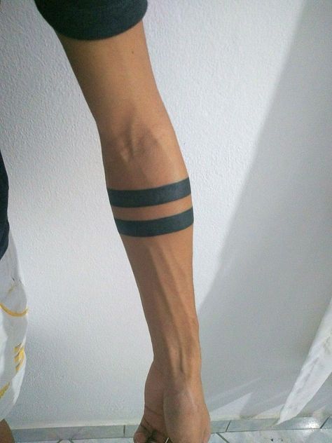 Skin Doodles, Stripe Tattoo, Calf Tattoo Men, Armband Tattoos For Men, Black Line Tattoo, Filipino Tattoos, Forearm Band Tattoos, K Tattoo, Single Line Tattoo