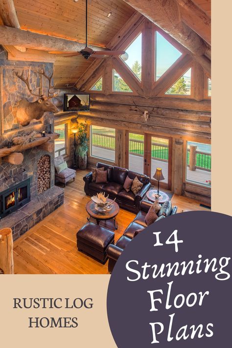 Log Cabin Homes Kitchen, Log Cabin Interior Design Living Room, Ranch Style Log Home Floor Plans, Log Cabin Design Ideas, Log Cabin Homes Floor Plans, Cabin Designs Plans Open Floor, Log Cabin Designs Floor Plans, Log Home Plans Open Floor, 3 Bedroom Log Cabin House Plans