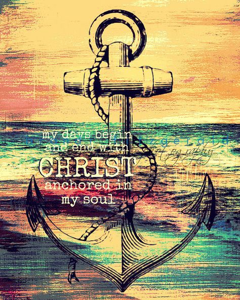 Anchor in Christ. Religious Faith Nautical Decor Choose Lustre Print, Canvas or Bamboo Mount Theatre Camp, Have Inspiration, Lord And Savior, Jesus Loves Me, Nautical Decor, Christian Life, Jesus Loves, My Day, God Is Good