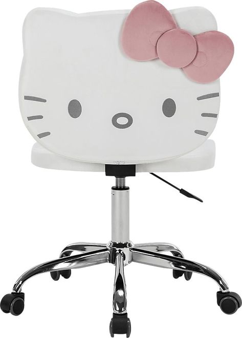 Unleash your inner cuteness with the Hello Kitty Kawaii Swivel Vanity Chair. Crafted with love and featuring the iconic Hello Kitty charm, this chair is perfect for adding a touch of sweetness to your space. Enjoy effortless mobility with smooth-rolling wheels and a versatile 360-degree swivel, making it the ideal companion for your vanity setup. Customer assembly is required. Vanity Setup, Cute Desk Chair, Hello Kitty Charm, Impressions Vanity, Glam Room, Vanity Chair, Cute Desk, Soft Cooler, Makeup Room