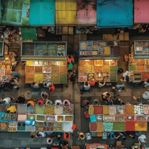 #Bustling Market Scene: Overhead view of a #vibrant street #market bustling with #vendors and #shoppers amid #colorful stalls. #aiart #aiphoto #stockcake ⬇️ Download and 📝 Prompt 👉 https://stockcake.com/i/bustling-market-scene_225540_42412 Market Scene, Space Pirates, Street Vendors, Colorful Umbrellas, Street Vendor, Traditional Market, Celebration Background, Aerial Photograph, Market Square