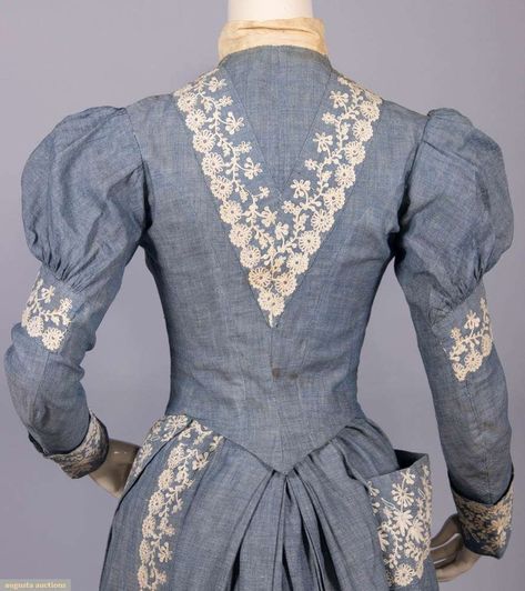 Upcoming Sales 1880s Dress, 1890s Dress, Geometric Block Print, Bustle Dresses, Victorian Bustle, 1880s Fashion, 19th Century Clothing, 1890s Fashion, Summer Day Dresses