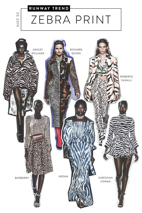 Zebra Pattern Outfit, Animal Fashion Design, Animal Print Fashion Illustration, Trend Board 2023, Trend Report Layout, Zebra Print Outfits, Zebra Print Fashion, Zebra Outfit, Fashion Trending Moodboard