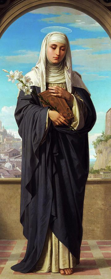 Franchi Painting - Saint Catherine of Siena, 1888 by Alessandro Franchi Saint Catherine Of Siena, Dominican Order, Catherine Of Siena, Catholic Artwork, St Catherine Of Siena, Saint Catherine, St Catherine, Blessed Virgin Mary, Catholic Art