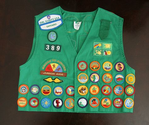 Girl Scout Junior vest (1) | Katy Crookston | Flickr Girl Scout Junior Vest, Girl Scout Vest, Girl Scout Juniors, Girl Scout, Great Memories, Girl Scouts, Boy Or Girl