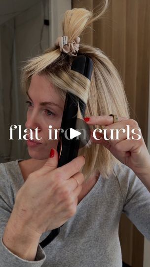 226K views · 10K reactions | Watch how I do my flat iron curls. 🤍 It’s one of my favorite techniques to achieve messy, loose waves - not to mention it’s quick too!

I’ve seen some comments in the past from people struggling with flat iron curls. Do you also find them challenging, or are they a staple in your hair routine? Let me know in the comments - I would love to post a more in-depth tutorial on these if that would help y’all! 

For my current hair faves, comment the word ‘HAIRCARE’ down below (as one word or else it won’t work) and I’ll message you a link to everything!

#hair #hairtips #shorthairstyle #hairtutorial #shorthairtutorial #hairinspo #shorthairinspo #hairstyle #bobhaircut #shorthair #bluntcut #easyhair #easyshorthair #blowout #haircare #beautytips #blondehair #easyhairtut Flat Iron Short Hair, Loose Curls Tutorial, Flat Iron Curls Tutorial, Jocelyn Mcclellan, Fine Hair Cuts, Iron Curls, 200k Views, Curl Hair With Straightener, Short Hair Waves