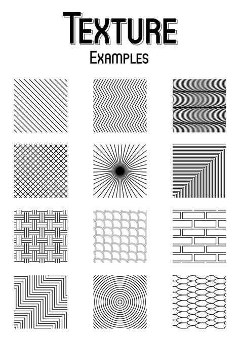 Art Texture Drawing Examples Texture In Drawing, Elements Of Design Examples, Elements Of Art Value Examples, Value Elements Of Art, Texture Lines Drawing, Elements Of Art Line Drawings, Elements Of Art Texture Examples, Examples Of Shape In Art, Texture Elements Of Design