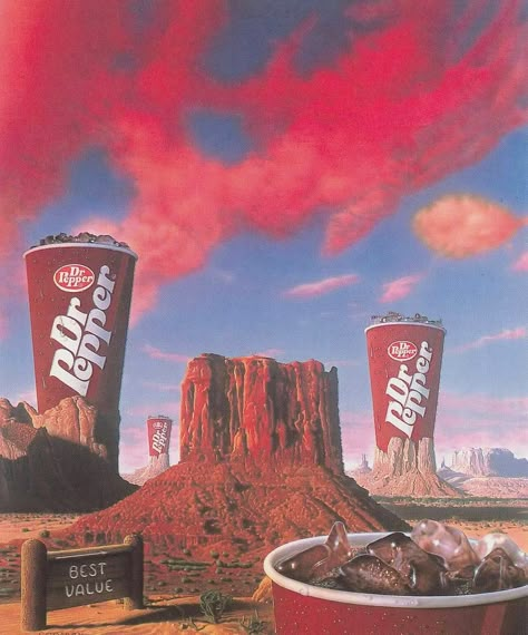 🌴🍉 80's Aesthetics🌴🍉 on Instagram: “🥤🏜🥤 Dr Pepper Print ad.  Chris Consani '91  Also follow @concepttalk  Via @crudechromedude” 80s Airbrush, Soda Ads, Retro Artwork, 80s Aesthetic, Retro Ads, Airbrush Art, Dr Pepper, Retro Futurism, Futurism