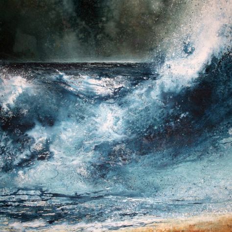 Stewart Edmondson – Beaux Arts Bath Jack Doherty, Dartmouth Devon, Seascapes Art, Abstract Watercolor Landscape, Seascape Art, Encaustic Art, Sea Art, Acrylic On Paper, Abstract Landscape Painting