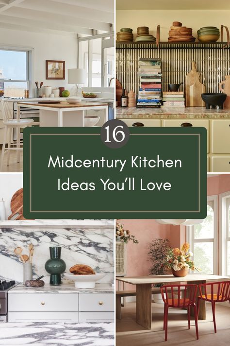 Looking to add a touch of midcentury modern style to your kitchen? Here are 16 fabulous ideas and accents to inspire your next renovation! From sleek terracotta vases and stylish Brynn table lamps to classy Hudson rounded serveware and inviting butcher block designs, this list is packed with creative solutions. Transform your space into a design haven by choosing durable materials and artful decor. Perfect for small or large kitchens, these accents will truly make a statement while reflecting timeless elegance! Brynn Table, Eclectic Home Kitchen, Mid Century Modern Kitchen Decor, Midcentury Modern Kitchen, Large Kitchens, Midcentury Kitchen, Retro Kitchen Appliances, Terracotta Vases, Midcentury Modern Style