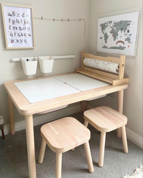 Flisat Sensory Table, Toddler Room Organization, Remodel Basement, Baby Playroom, Montessori Playroom, Basement Living, Montessori Room, Basement Playroom, Finished Basement Ideas