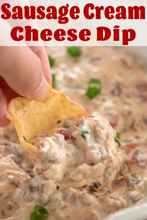 Sausage And Cream Cheese Dip, Jimmy Dean Sausage Dip, Cream Cheese Sausage Dip, Cheese Sausage Dip, Cream Cheese Rotel, Jimmy Dean Sausage Recipes, Sausage Cream Cheese Dip, Sausage Dip Recipe, Sausage Cheese Dip