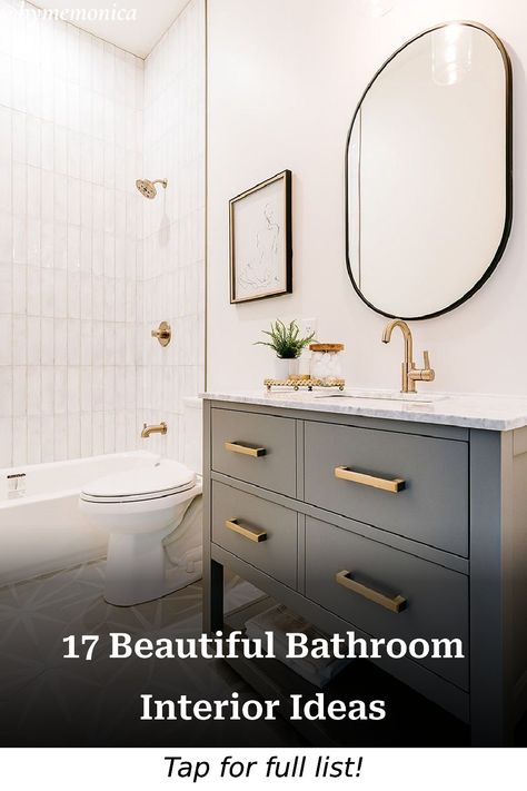 Bathroom Decor Small Timeless Bathroom, Vanity Ideas For Small Bathrooms, Studio Bathroom Ideas, Timeless Small Bathroom, Tiny Modern Bathroom, Small White Bathroom, Simple Modern Bathroom, Small Full Bathroom Ideas, Small Narrow Bathroom