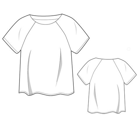 Raglan T-Shirt Sewing Pattern For Women (Sizes 38-62 Eur) - Do It Yourself For Free Free Sewing Patterns For Women, Raglan Tee Pattern, Tank Top Sewing Pattern, Kids Sweater Pattern, Raglan Sleeve Pattern, Shirt Patterns For Women, Wrap Dress Sewing Patterns, Women's Sewing Patterns, Sewing Patterns For Women