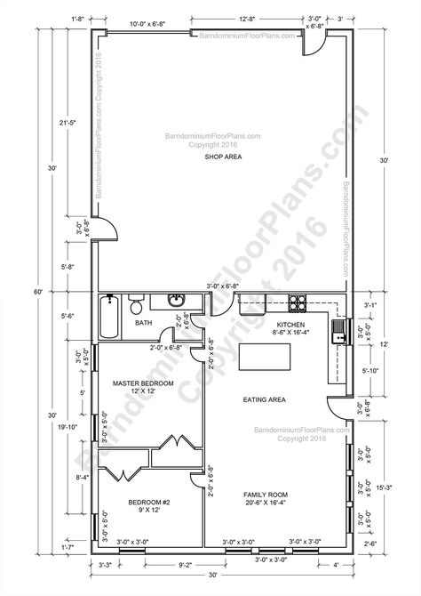 40x60 Pole Barn House Plans, Pole Barn With Living Quarters, Metal Shop Houses, Shop With Living Quarters, Pole Barn Plans, Display Visual Merchandising, Barn With Living Quarters, Metal Building House Plans, Plan Garage