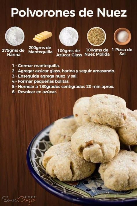 Sweet Empanadas Recipe, Mexican Cookies Recipes, Polvorones Recipe, Cinnamon Cookies Recipes, Mexican Sweet Breads, Boricua Recipes, Mexican Dessert Recipes, Baking Goods, Recipe Sweet