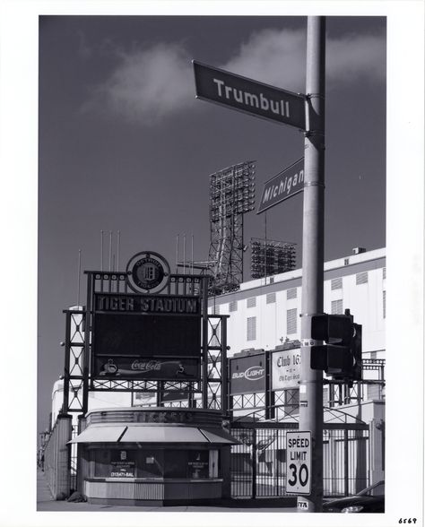 Tiger Stadium, Mlb Stadiums, Ticket Booth, Ticket Office, Michigan Avenue, Detroit Tigers, Street Signs, Tigers, Mlb