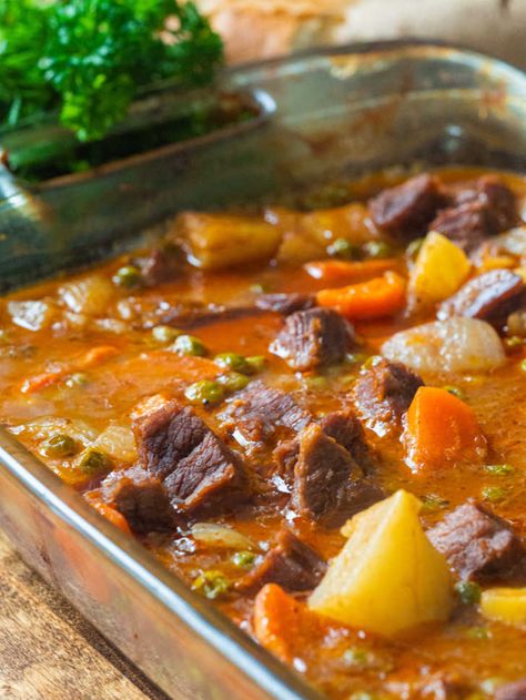 No-Peek Beef Stew | 12 Tomatoes No Peek Beef Stew Oven, Beef Stew Oven Recipes, Oven Baked Beef Stew, Baked Beef Stew, Authentic Cajun Recipes, Stuffed Biscuits, Oven Beef Stew, Beef Stew Ingredients, Stew Beef