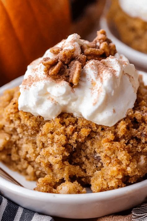 spiced pumpkin filling topped with a buttery, crunchy oat crumble, creating a delicious fall dessert that’s a perfect blend of pie and crisp! Pumpkin Crumble, Hamburger Rice, Baked Eggplant Parmesan, Oatmeal Scotchies, Pumpkin Crisp, Pumpkin Filling, Eggplant Parmesan Baked, Oat Crumble, Baked Eggplant